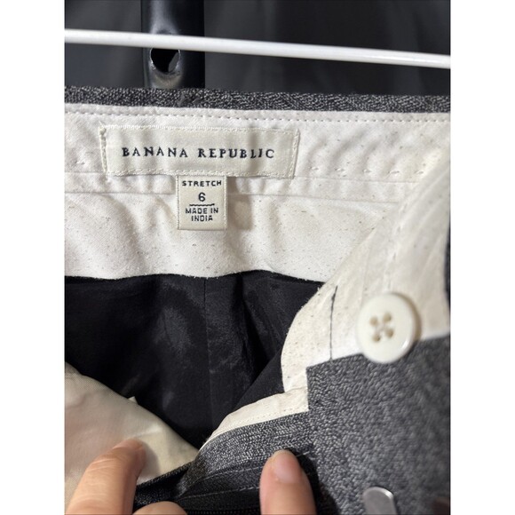 Banana Republic 'Martin' Midrise Gray Dress Pants Pockets, Size 6 - Picture 9 of 9